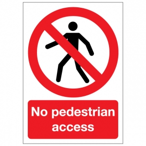 No Pedestrian Access