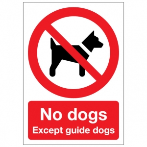 No Dogs Except Guide Dogs