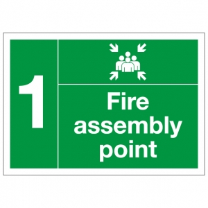 Fire Assembly Point Number 1 Safety Sign