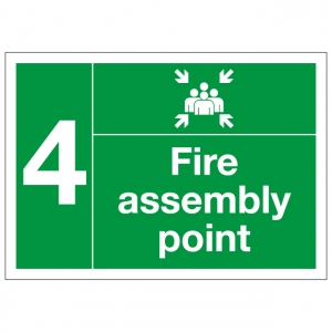 Fire Assembly Point Number 1 Safety Sign