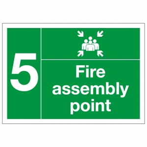 Fire Assembly Point Number 1 Safety Sign