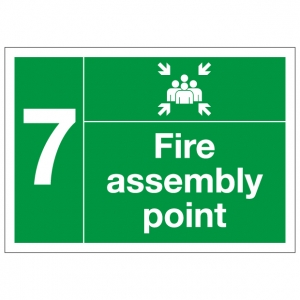 Fire Assembly Point Number 1 Safety Sign