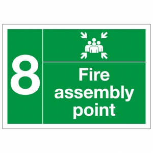 Fire Assembly Point Number 1 Safety Sign