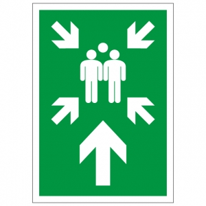 Assembly Point Up Arrow Safety Sign