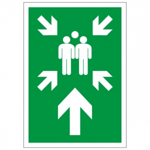 Assembly Point Up Arrow Safety Sign