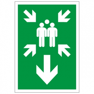 Assembly Point Up Arrow Safety Sign