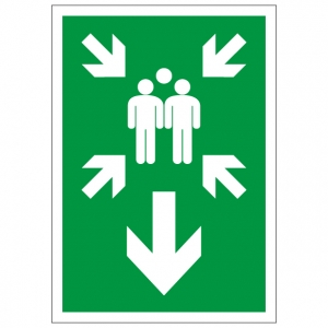 Assembly Point Up Arrow Safety Sign