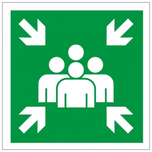 Assembly Point Symbol Safety Sign