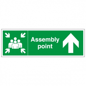 Fire Assembly Point Right Arrow Safety Sign