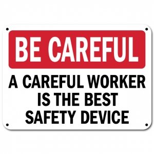 Be Careful A Careful Worker Is The Best Safety Device