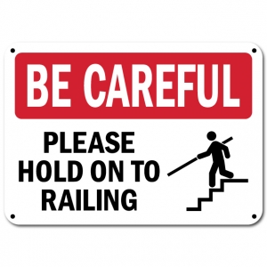 Be Careful Please Hold On To Railing
