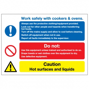 Work Safely With Cookers And Ovens
