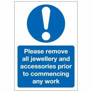 Please Remove All Jewellery And Accessories Prior To Commencing Any Work
