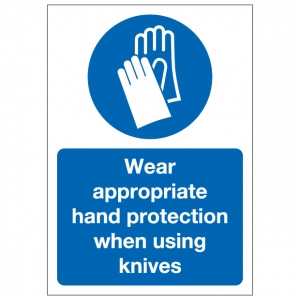 Wear Appropriate Hand Protection When Using Knives