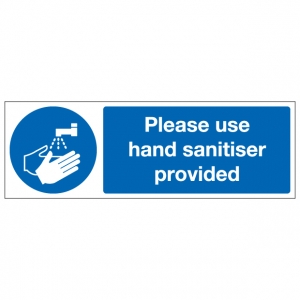 Please Use Hand Sanitiser Provided
