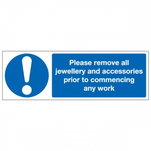 Please Remove All Jewellery And Accessories Prior To Commencing Any Work