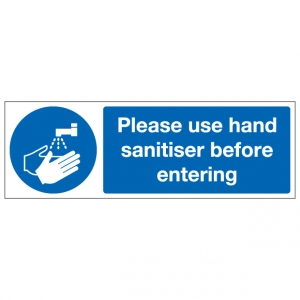 Please Use Hand Sanitiser Before Entering