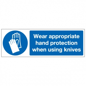 Wear Appropriate Hand Protection When Using Knives