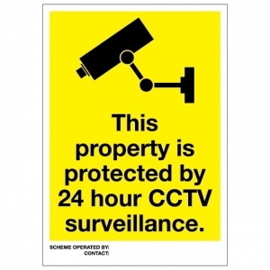 This Property Is Protected By 24 Hour CCTV Surveillance