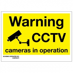 Warning CCTV Cameras In Operation