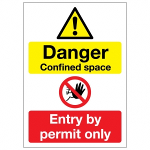 Danger Confined Space Entry By Permit Only