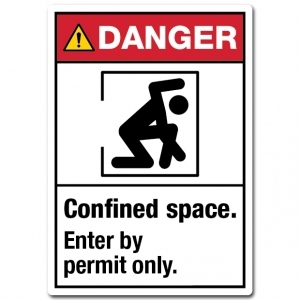 Danger Confined Space Enter By Permit Only