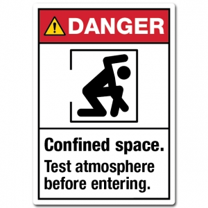 Danger Confined Space Test Atmosphere Before Entering