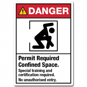 Danger Confined Space Special Training And Certification Required No Unauthorised Entry