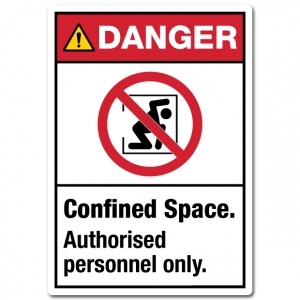 Danger Confined Space Permit Authorised Personnel Only