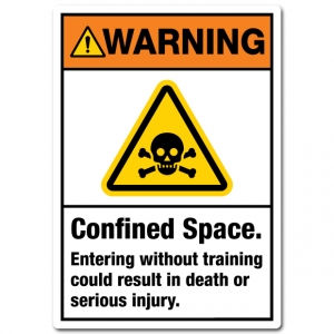 Warning Confined Space Entering Without Training Could Result In Death Or Serious Injury