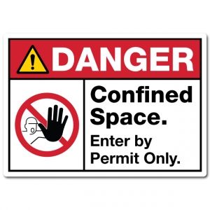 Danger Confined Space Enter By Permit Only