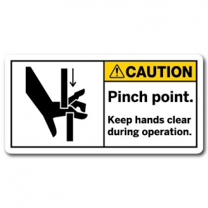 Pinch Point Keep Hands Clear During Operation
