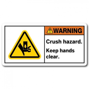 Crush Hazard Keep Hands Clear