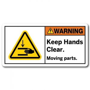 Keep Hands Clear Moving Parts