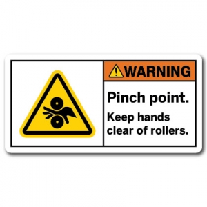 Pinch Point Keep Hands Clear Of Rollers