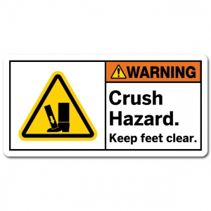 Crush Hazard Keep Feet Clear