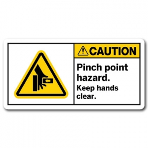 Pinch Point Hazard Keep Hands Clear