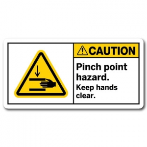 Pinch Point Hazard Keep Hands Clear