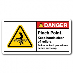 Pinch Point Keep Hands Clear Of Rollers
