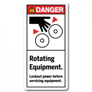 Rotating Equipment Lockout Power Before Servicing Equipment