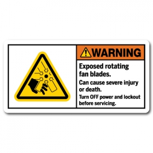 Exposed Rotating Fan Blades Can Cause Severe Injury Or Death Turn Off Power and Lockout Before Servicing