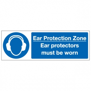 Ear Protection Zone Ear Protectors Must Be Worn