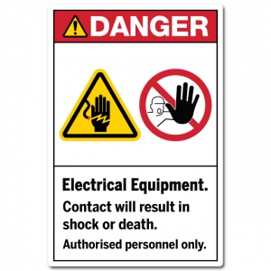 Electrical Equipment Contact Will Result In Shock Or Death Authorised Personnel Only