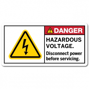 Hazardous Voltage Disconnect Power Before Servicing