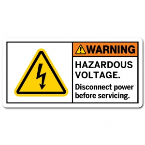 Hazardous Voltage Disconnect Power Before Servicing