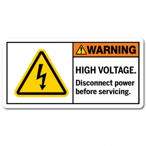 High Voltage Disconnect Power Before Servicing
