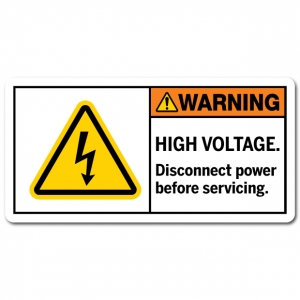 High Voltage Disconnect Power Before Servicing