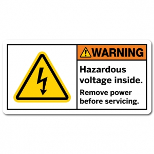 Hazardous Voltage Inside Remove Power Before Servicing