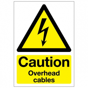 Caution Overhead Cables