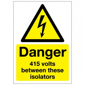 Danger 415 Volts Between These Isolators